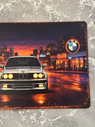 Placa metalica BMW E30 M3 Retro