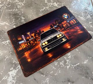 Placa metalica BMW E30 M3 Retro
