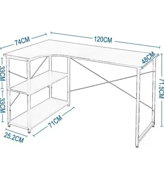Mesa escritorio madera y metal