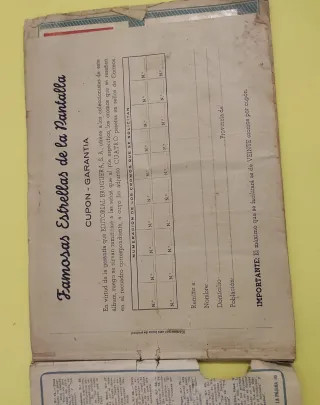 Álbum "Famosas Estrellas de la Pantalla" 1950