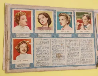 Álbum "Famosas Estrellas de la Pantalla" 1950