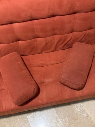 Sofá Cama Naranja Tela