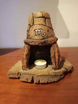 Quemador aceites esencial piedra terracota