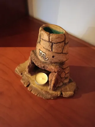 Quemador aceites esencial piedra terracota