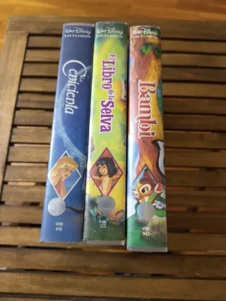 3 Películas VHS Disney Clásicos (Español)