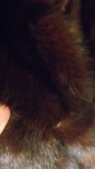 Chaquetón de pelo marrón