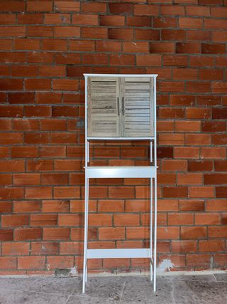 Mueble baño blanco madera