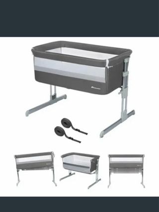Cuna de bebé colecho gris