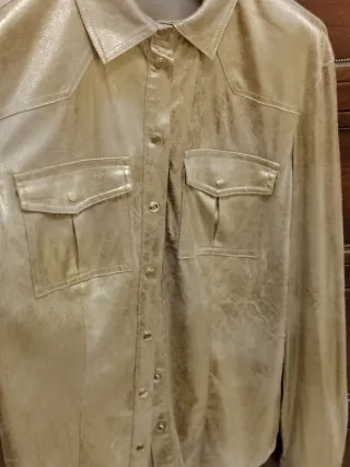 Camicia GAUDI JEANS oro effetto marmorizzato