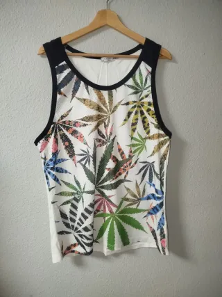 Camiseta Hojas Marihuana Talla XL