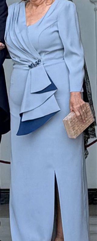 Vestido de madrina Sonia Peña celeste