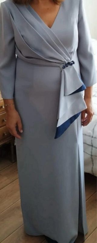 Vestido de madrina Sonia Peña celeste