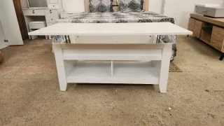 Mesa Centro Elevable Yaheetech Blanca