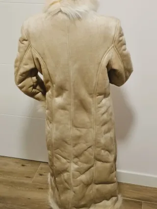 Abrigo largo mujer forro pelo talla M