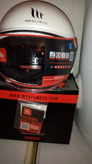 Pareja Cascos MT Blanco Talla M y S a (ESTRENAR)
