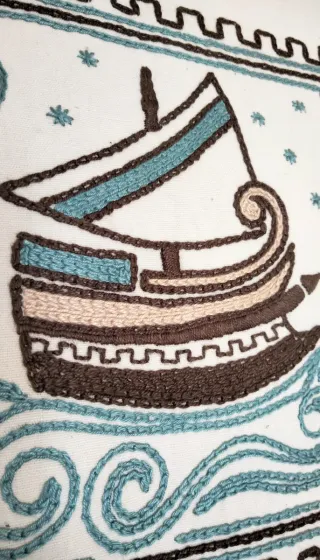 Ricamo da parete Veliero