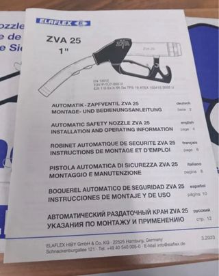 Pistola Repostaje Gasolina Slimline ZVA