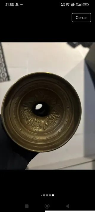 Lámpara antigua latón principios SXX(leer)