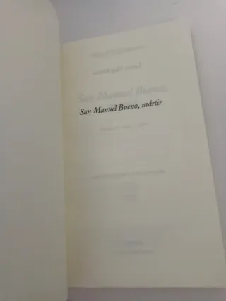 San Manuel Bueno, Martir