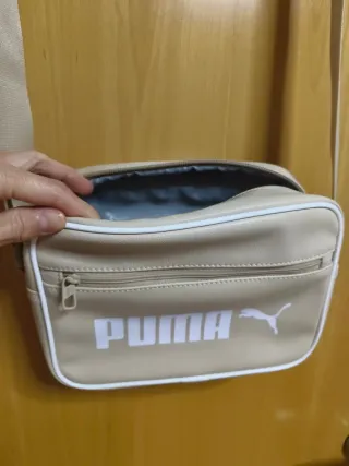 Bolso bandolera Puma beige y blanco