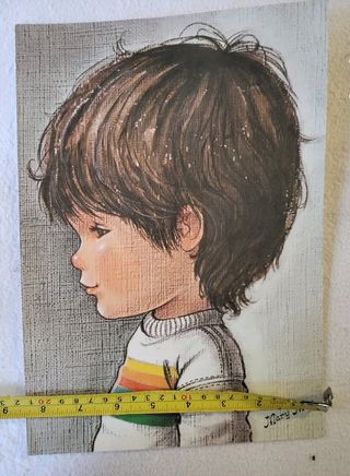 Lámina vintage niño Mary May