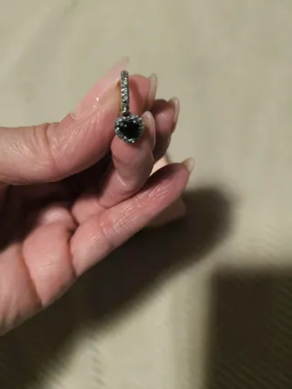 Pendientes Corazón Colgante 925 Negra