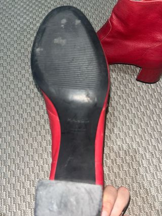 Botines rojos Mango tacón