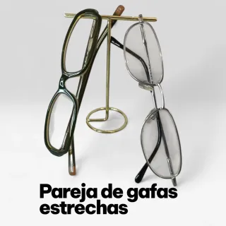 Gafas estrechas verdes y plateadas