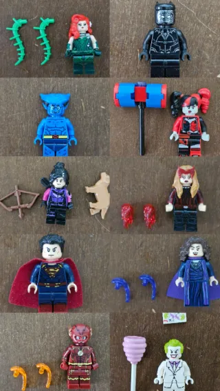 Lote LEGO Ninjago, Marvel e DC