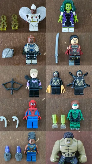 Lote LEGO Ninjago, Marvel e DC