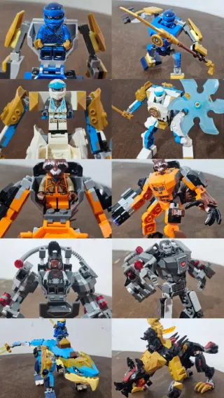 Lote LEGO Ninjago, Marvel e DC