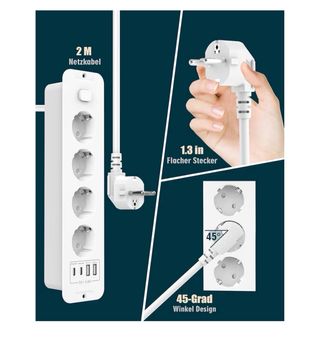 Regleta Enchufes empotrable para mesa USB PD QC3.0