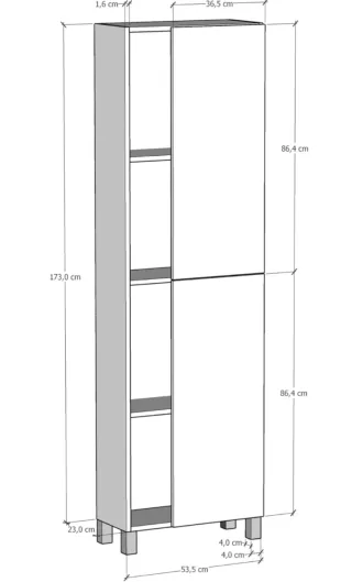 Armario Baño Blanco Madera