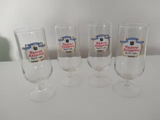 4 Bicchieri Birra Peroni Nastro Azzurro