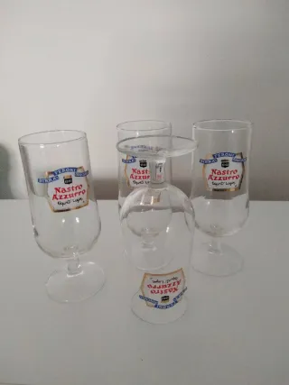4 Bicchieri Birra Peroni Nastro Azzurro