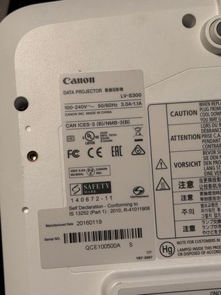 Proyector Canon LV-S300 Blanco