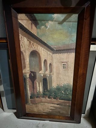 Cuadro antiguo Granadino RUIZ Alhambra