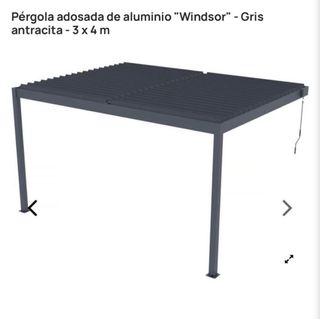 Pérgola aluminio gris antracita 3x4m