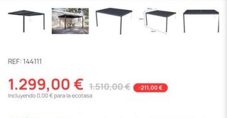 Pérgola aluminio gris antracita 3x4m