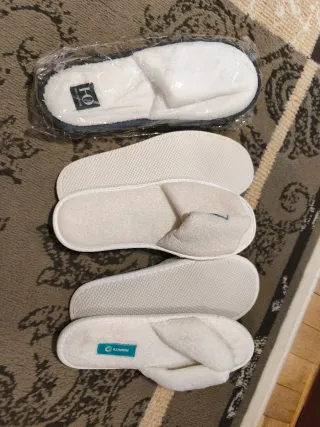 3 Pares Zapatillas Blancas Talla Única