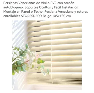 Persiana Veneciana Beige 105x160cm PVC