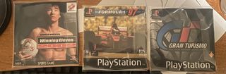 3 Giochi PS1: Winning Eleven, Formula 1, Gran Turi
