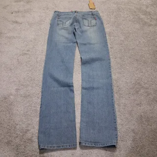 Jeans y2k Straight donna low waist washed out