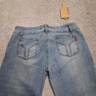 Jeans y2k Straight donna low waist washed out