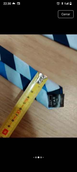 Corbata de rayas azul