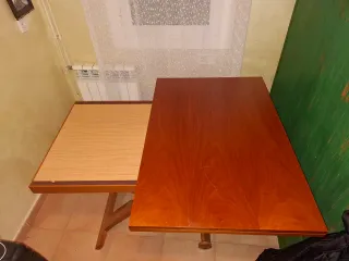 Mesa auxiliar madera extensible regulable