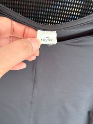 Lululemon Top Negro Manga Larga Corto