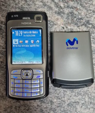 Teléfono Móvil Nokia N70 Plata