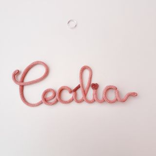 Nome Cecília em tricotin