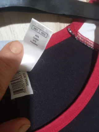 Camiseta Decathlon Hombre Manga Corta Negra/Blanca
